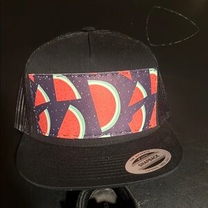 Snapback Hat with Watermelon Design